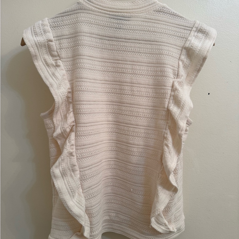 Jessica Simpson Knit Pointelle Ruffle Top - Picture 3 of 5